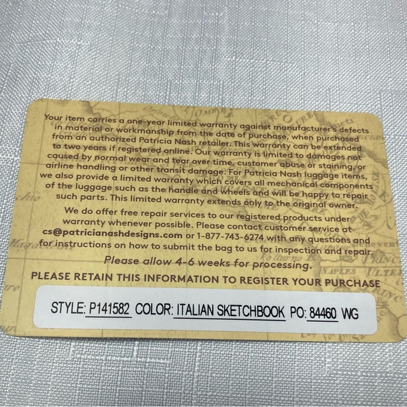 NWOT Stunning! Patricia Nash Lanza Crossbody Bag, Italian Sketchbook, Leather - Picture 3 of 11